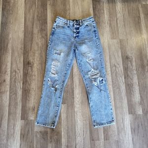 Simple Society Acid Washed Jeans